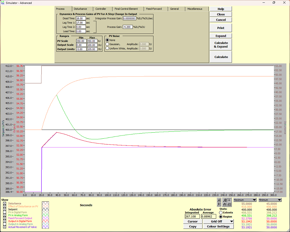 Simulator Process Tab